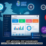 UDT eSchool ERP dashboard customized for Indian education boards
